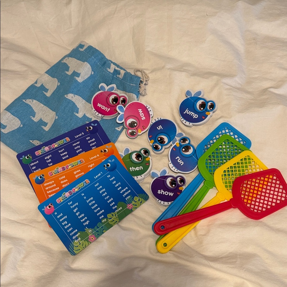 Spring Power Sight Words Colorful Educational Game Set